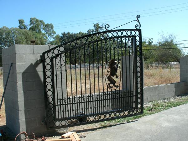 Custom made iron gate in Sacramento