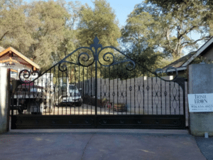 Fancy driveway gate we built for a customer