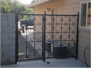 iron fence and gate with custom design