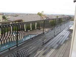 handrail built along the entire deck