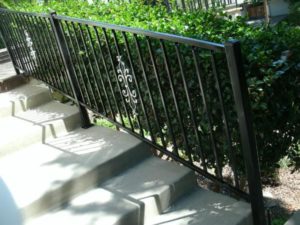 full length iron railing