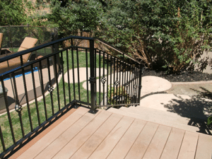 metal railing for the backyard deck